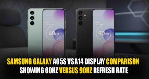 Samsung Galaxy A05s vs A14 — Which Budget Galaxy Should You Buy? Samsung Galaxy A05s vs A14 display comparison showing 60Hz versus 90Hz
