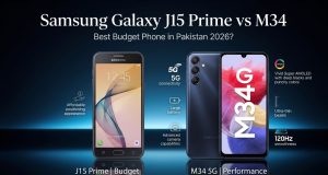 Samsung Galaxy J15 Prime vs M34 Best Budget Phone in Pakistan 2026 Samsung Galaxy J15 Prime vs M34 — Best Budget Phone